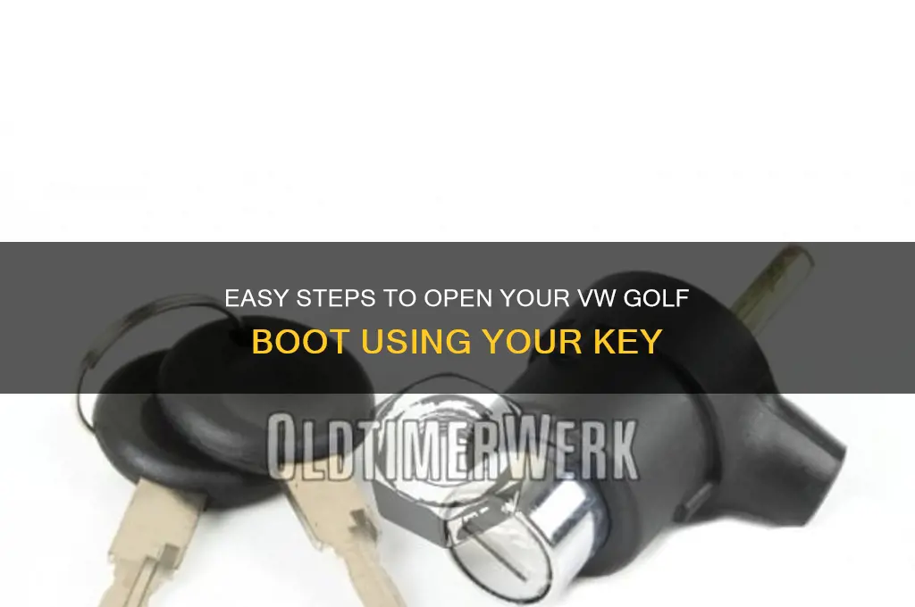how to open vw golf boot with key