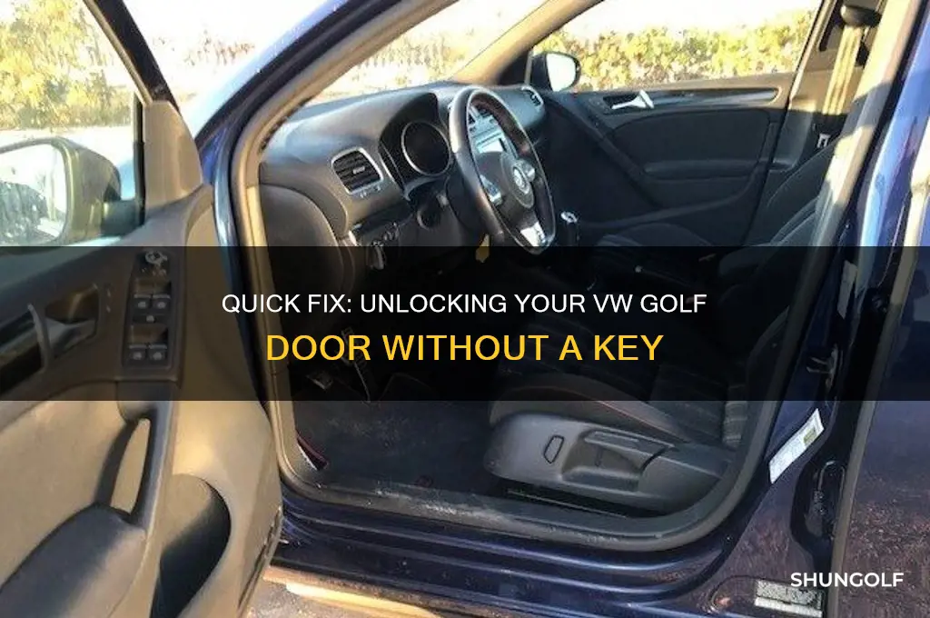 how to open vw golf door without key