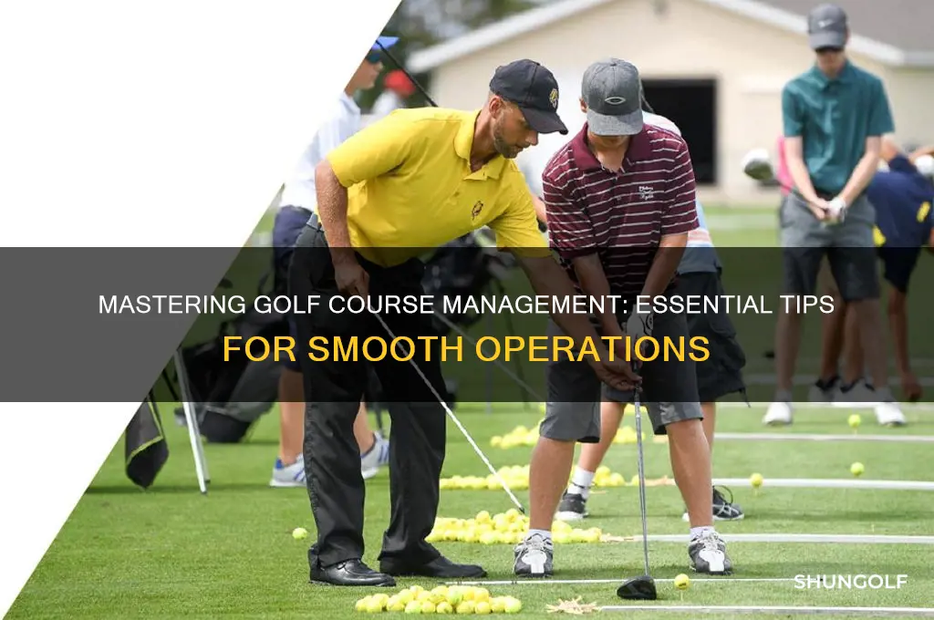 how to operate a golf course