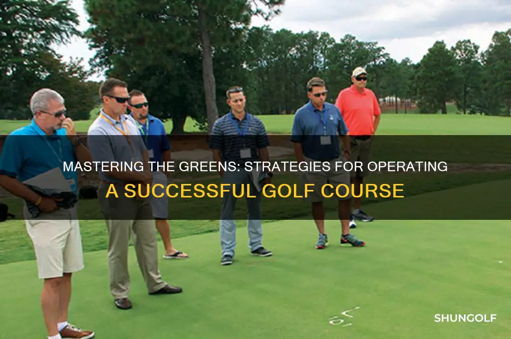 how to operate a succesful golf clourse