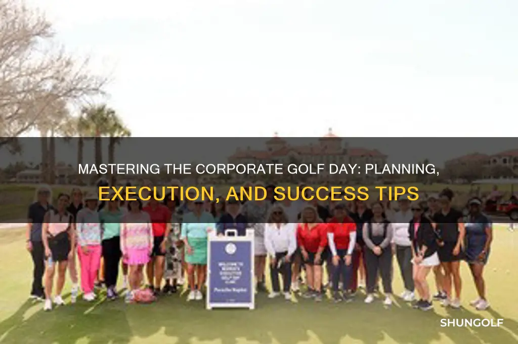 how to organise a corporate golf day