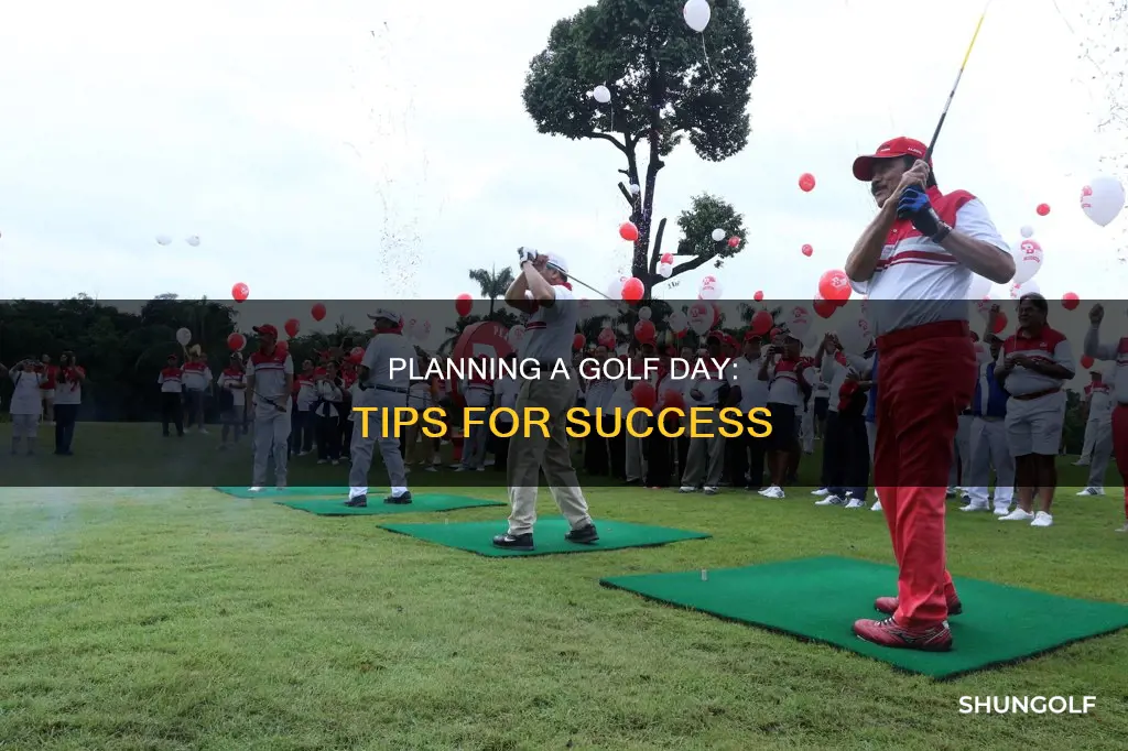 how to organise a golf day