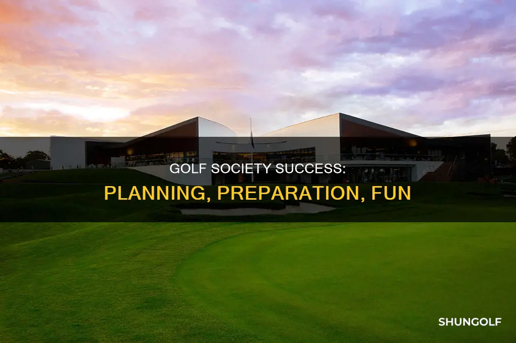 how to organise a golf society