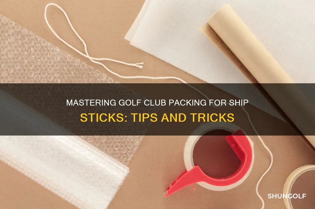 how to pack golf clubs for ship sticks