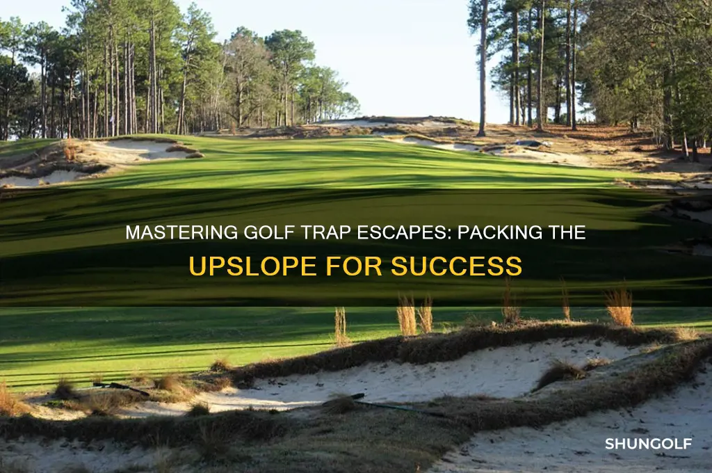 how to pack the up slope of golf traps