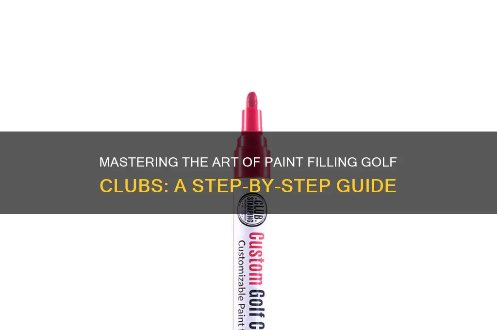 how to paint fill golf clubs