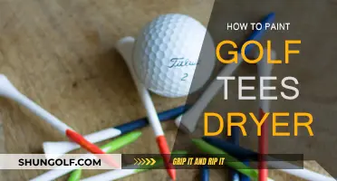 Painting Golf Tees: Dryer Tips and Tricks