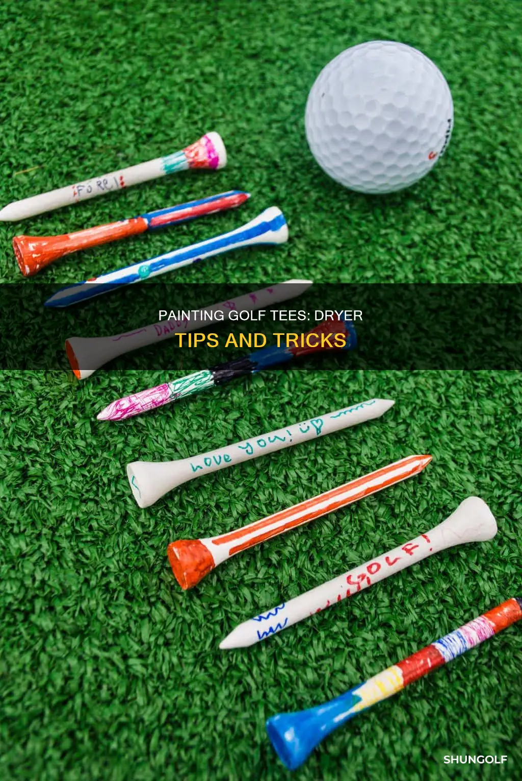 how to paint golf tees dryer