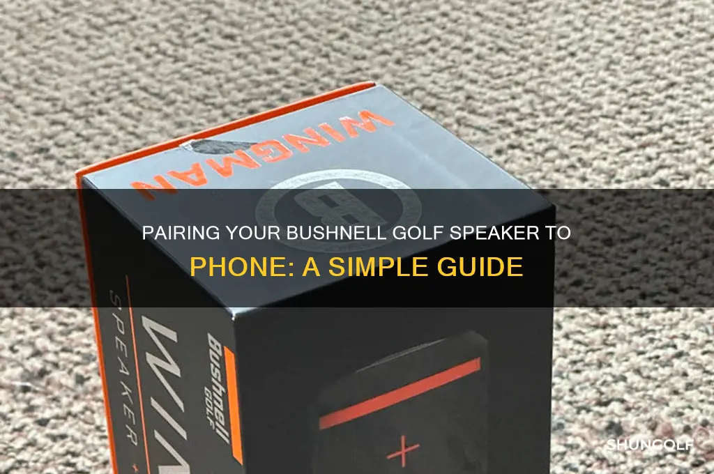how to pair bushnell golf speaker to phone