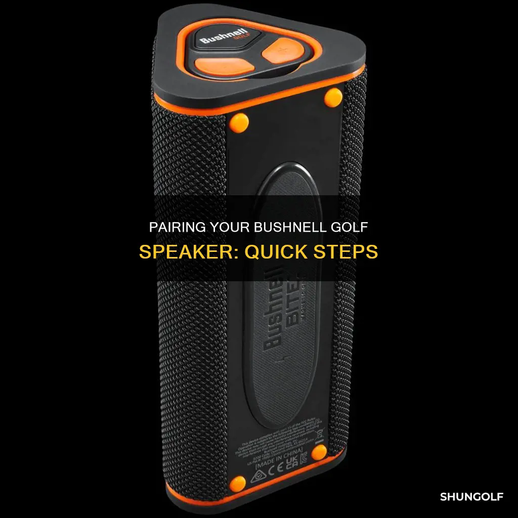 how to pair bushnell golf speaker
