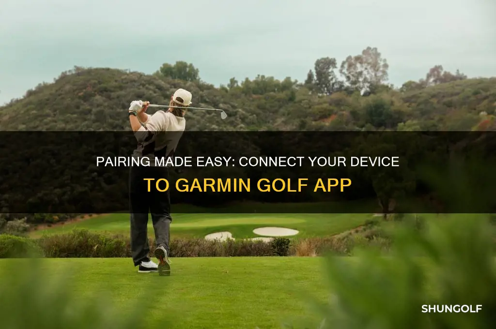 how to pair device in garmin golf app