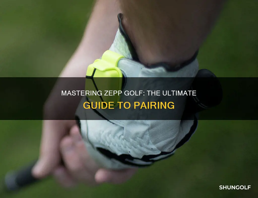 how to pair zepp golf