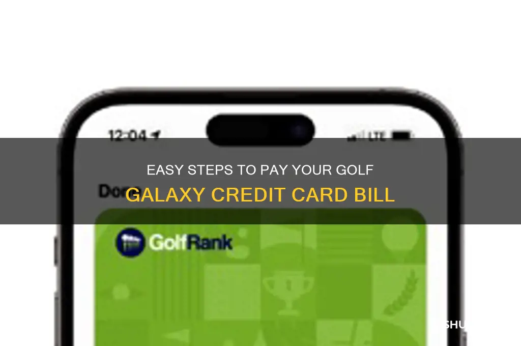 how to pay your golf galaxy credit card