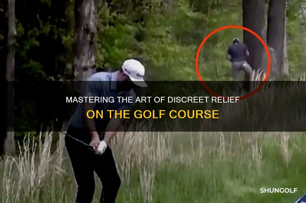 how to pee on a golf course