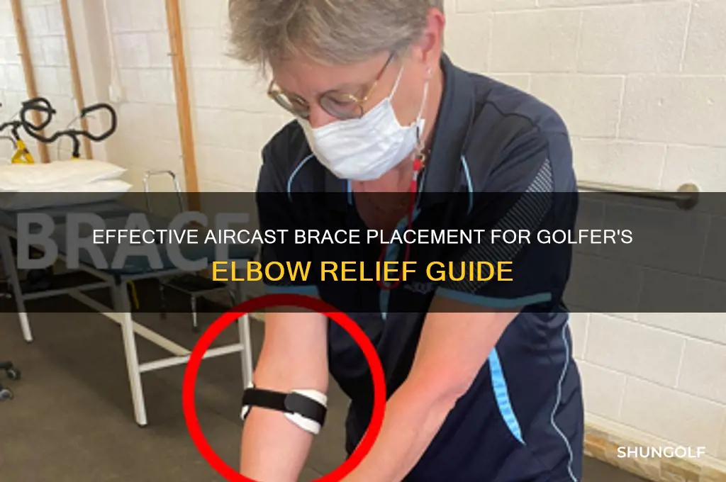 how to place aircast brace for golfer