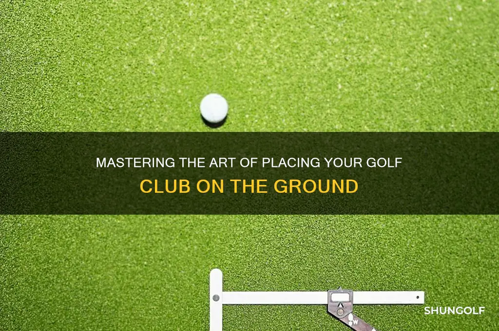 how to place golf club on ground