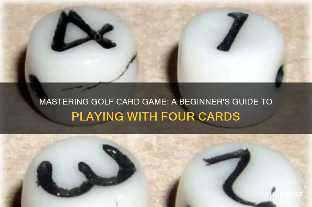 how to play 4 card game golf