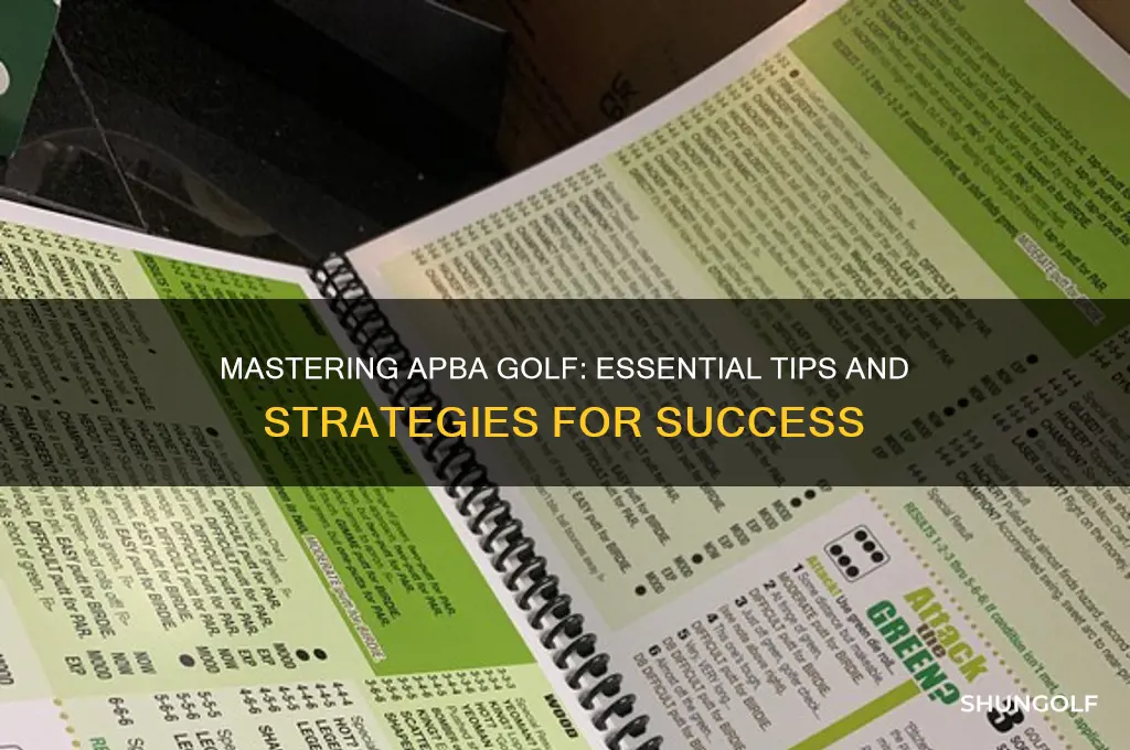 how to play apba golf