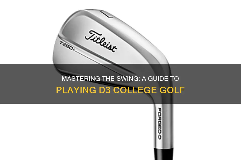 how to play d3 college golf