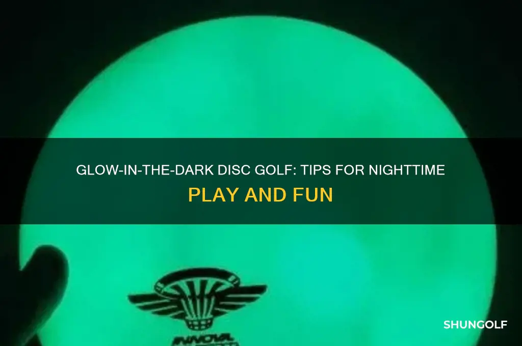 how to play disc golf at night