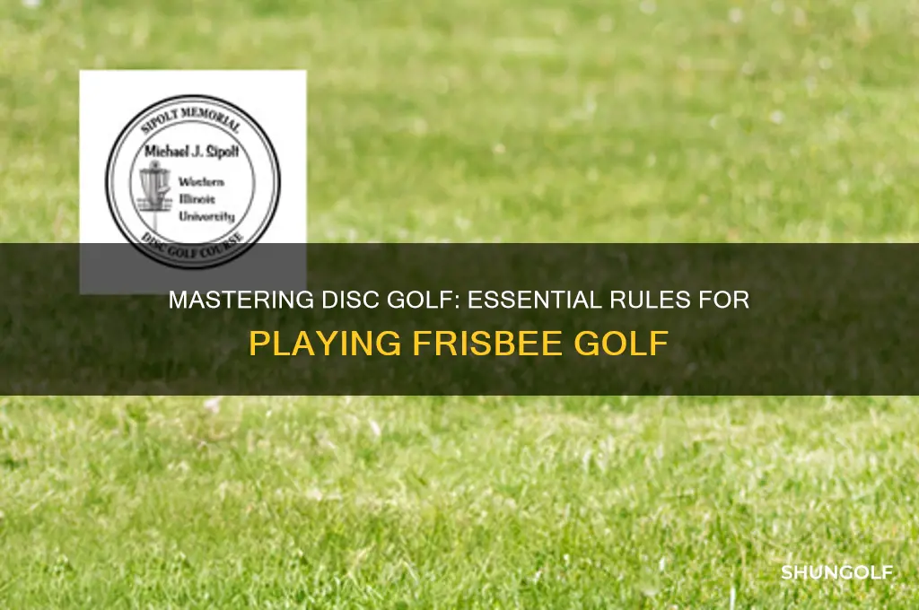 how to play frisbee golf rules