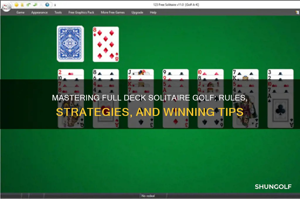how to play full deck solitaire golf
