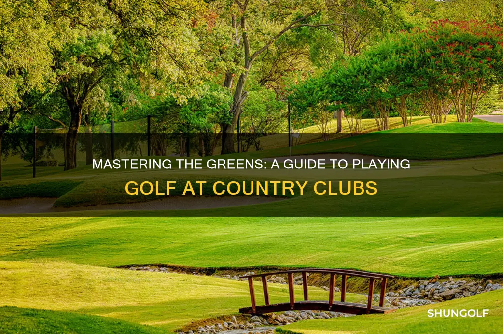 how to play golf at a country club