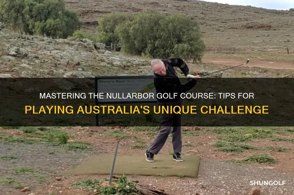 how to play the nullarbor golf course