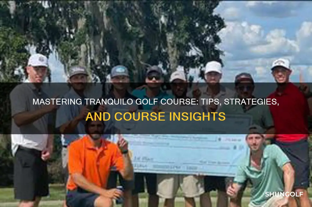 how to play tranquilo golf course