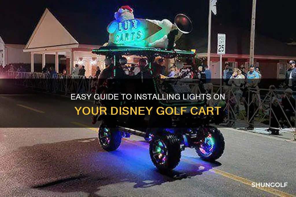 how to plug in lights to a disney golf