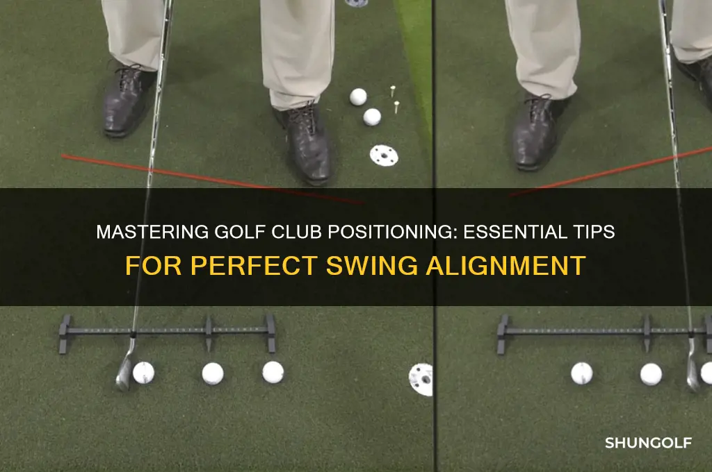 how to position a golf club