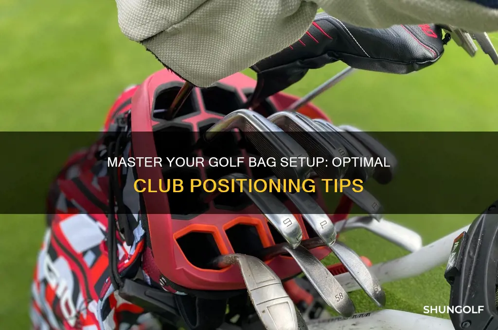 how to position clubs in a golf bag
