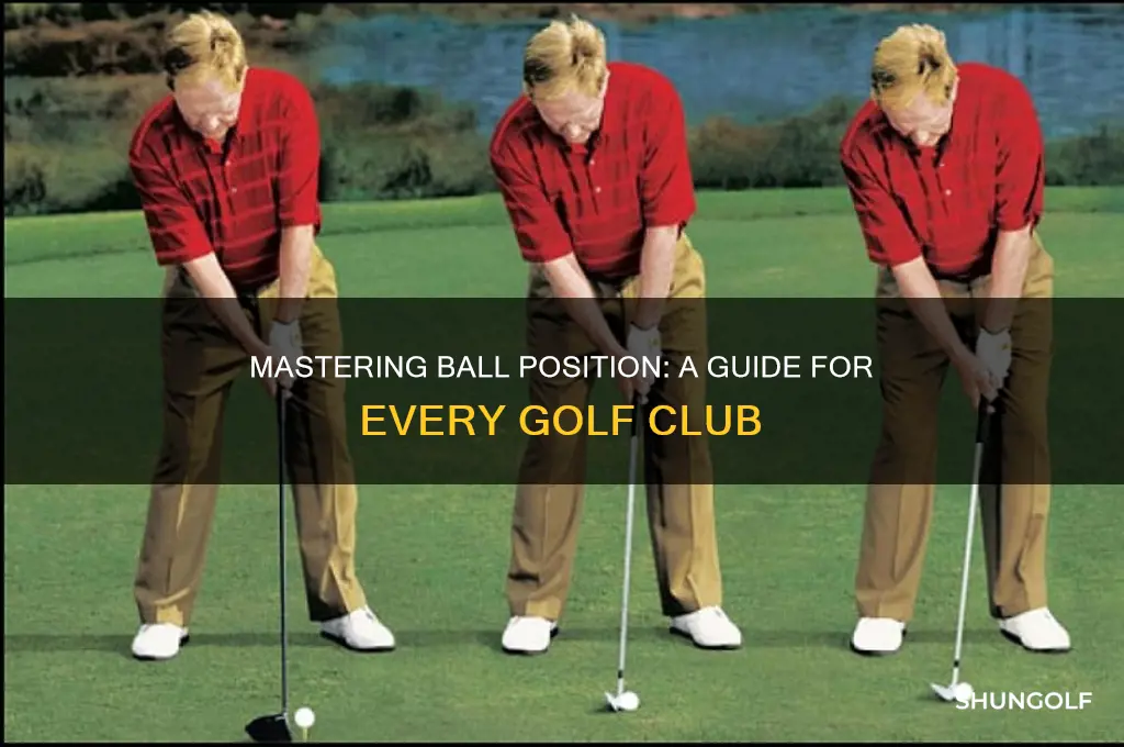 how to position the golf ball for different clubs