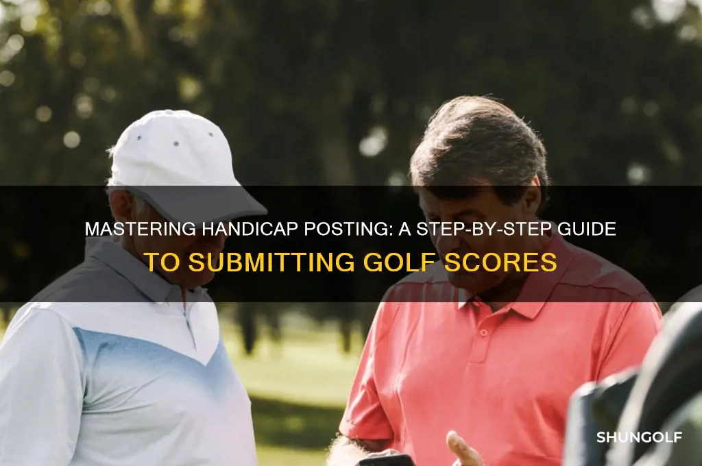 how to post a golf score for handicap