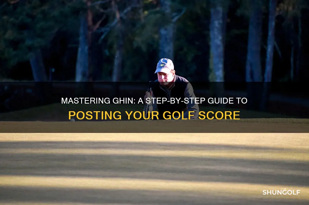 how to post a golf score on ghin