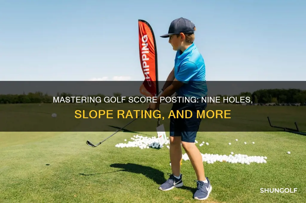 how to post golf score nine holes with slope and