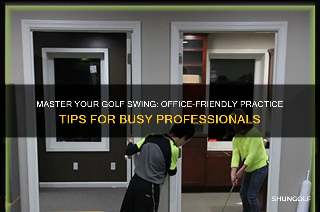 how to practice golf in my office