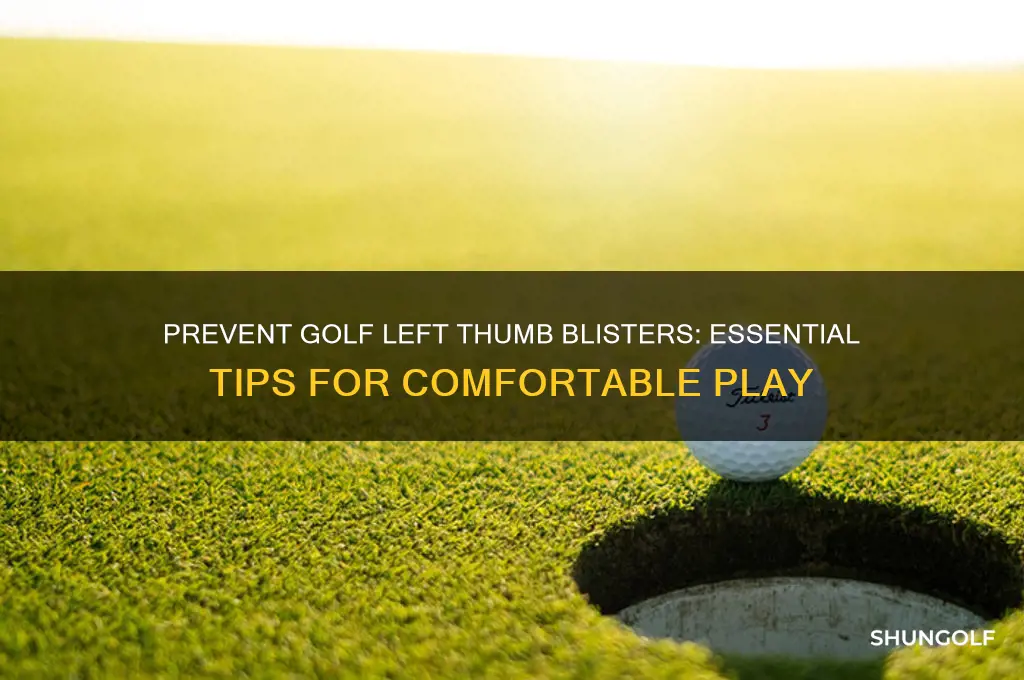 how to prevent blisters golf left thumb