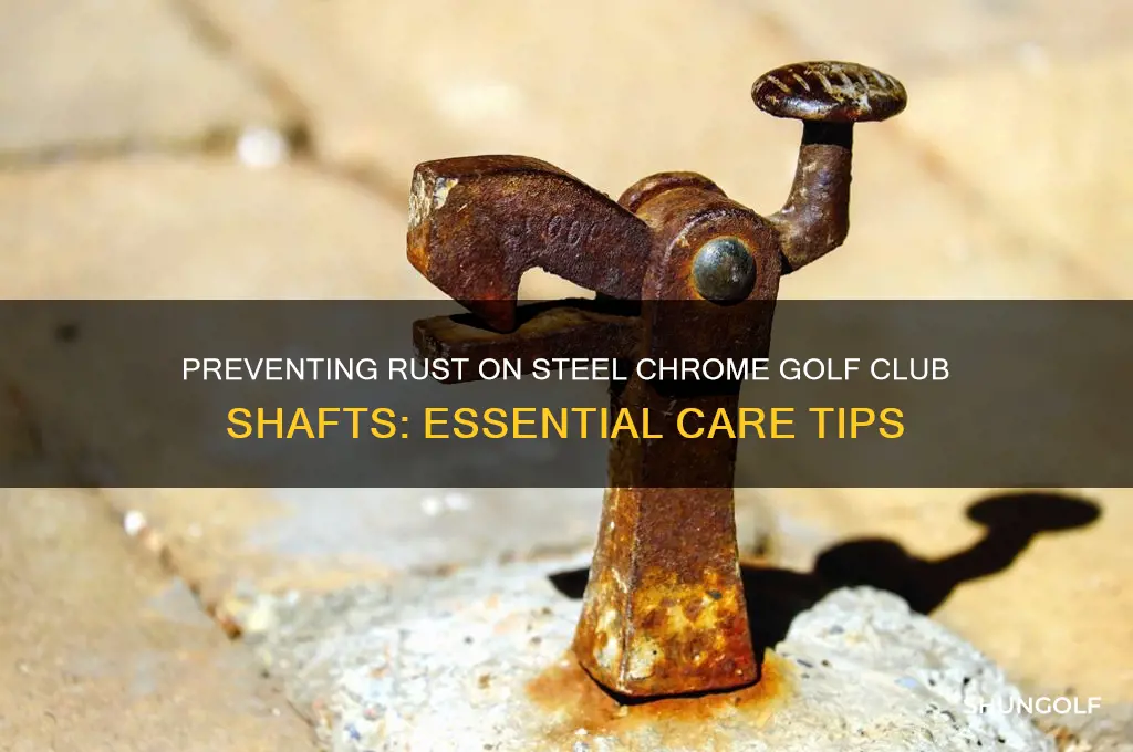 how to prevent steel chrome golf club shafts from rusting