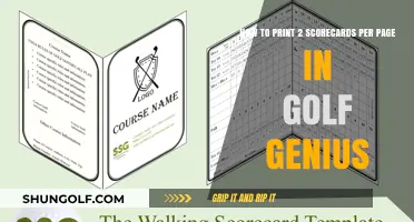 Efficient Golf Genius Printing: 2 Scorecards per Page Guide