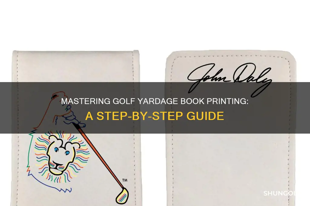 how to print a golf yardage book