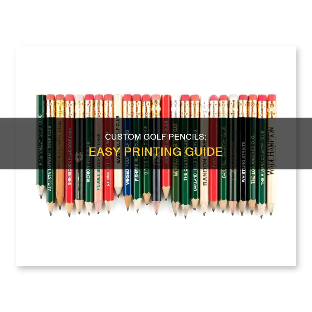 how to print golf pencil