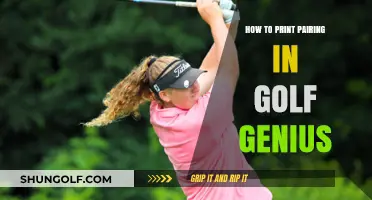 Mastering Golf Genius: A Step-by-Step Guide to Printing Pairings