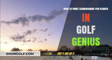 Printing Golf Genius Flight Scoreboards: A Step-by-Step Guide
