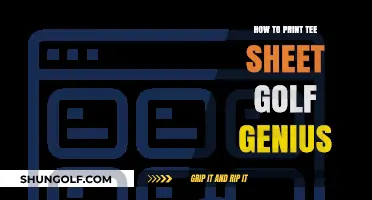 Mastering Tee Sheet Printing: A Golf Genius Step-by-Step Guide