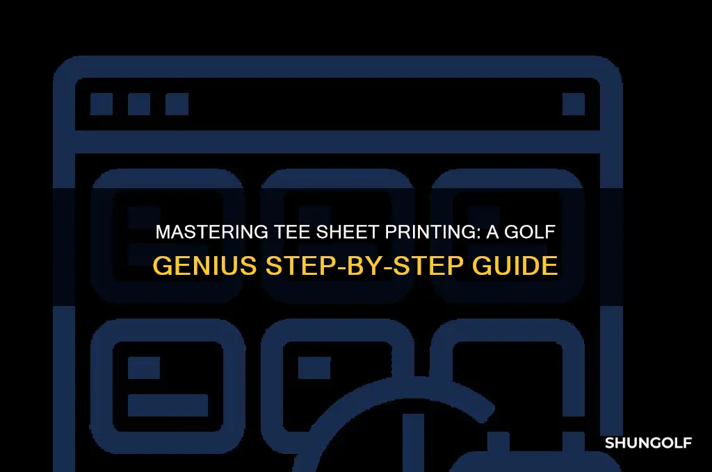 how to print tee sheet golf genius