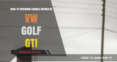 Programming Your VW Golf GTI Garage Opener: A Step-by-Step Guide