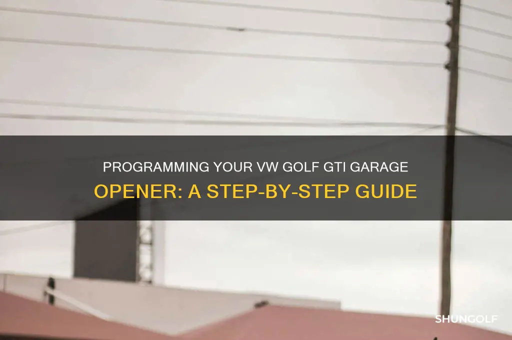 how to program garage opener in vw golf gti