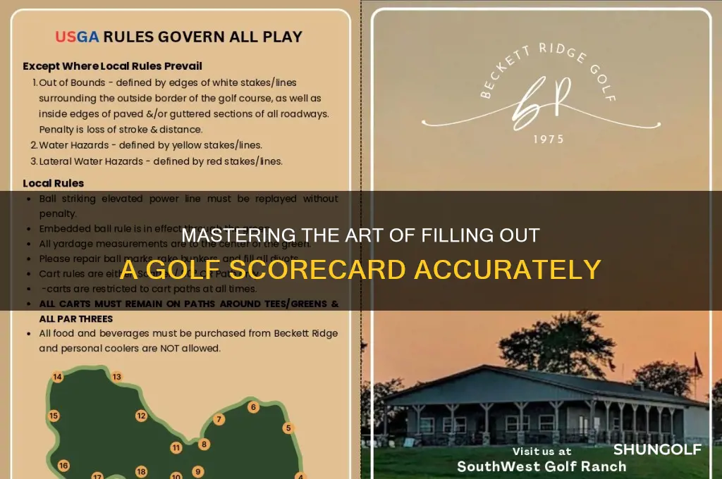 how to properly fill out a golf scorecard