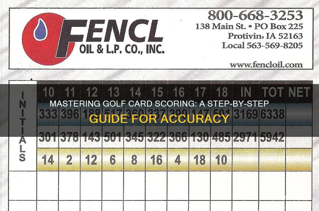 how to properly score a golf card